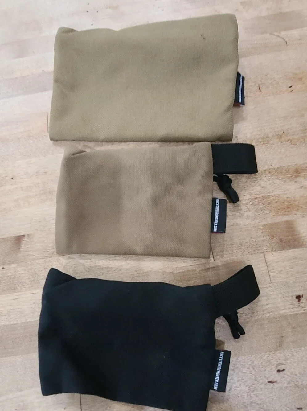 Recycled Firefighter Made In USA Truckie Pouches Lot Of 3